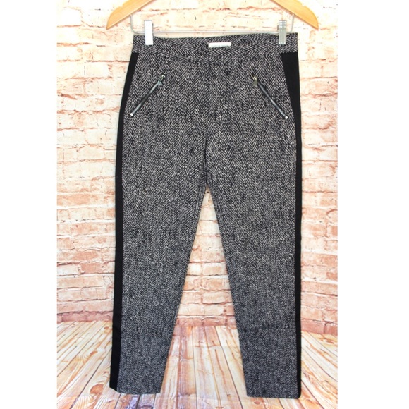 Rebecca Taylor Tuxedo Stripe Ava Tech Ankle Pant - Picture 1 of 9